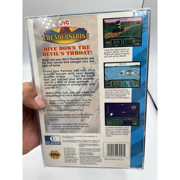 AH-3 Thunderstrike (Sega CD, 1993) Complete Clean Disc - Tested - Picture 10 of 10